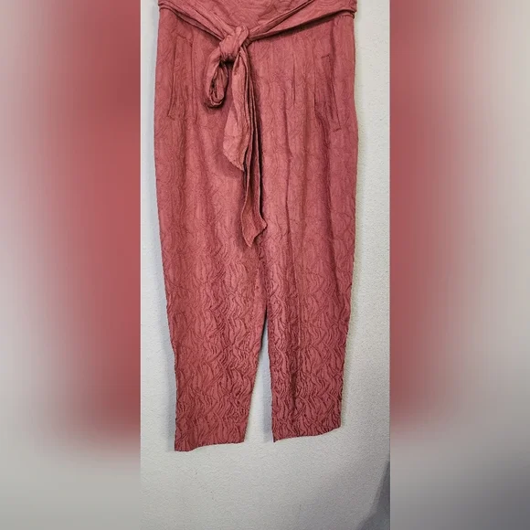 Ett:twa By Anthropologie Aubade Mauve Pink Tie waist Pants Size 2 - Picture 3 of 6
